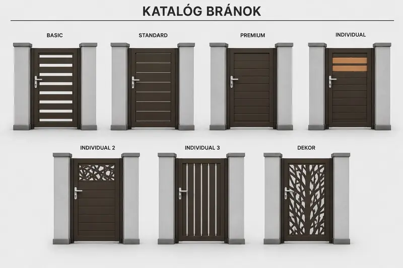 Katalóg bránok DECORAL: rady BASIC, ŠTANDARD, PREMIUM, INDIVIDUAL a DECOR